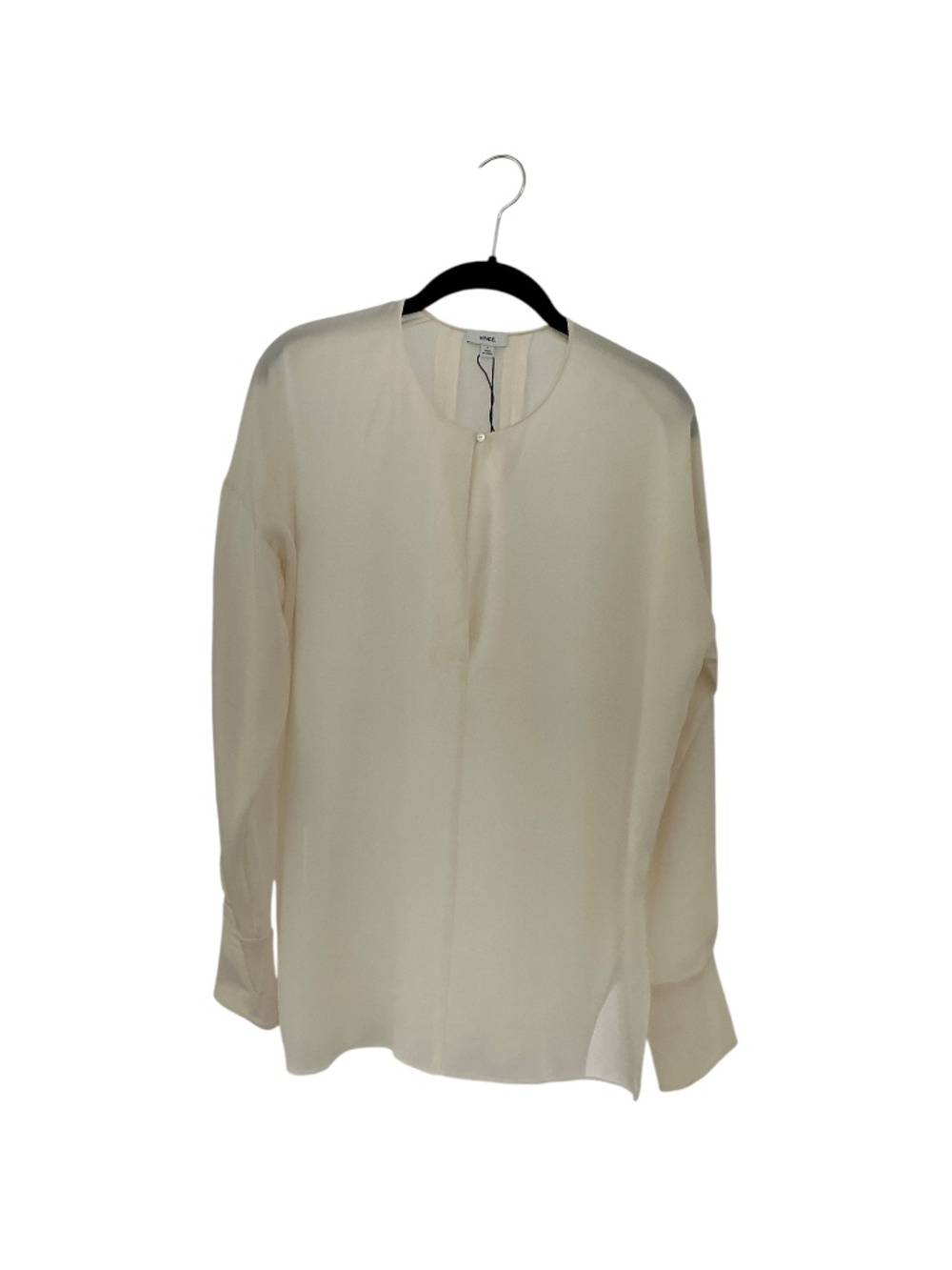 NWT Scandi Girl Vince Silk Blend Band Collar Blouse (6)